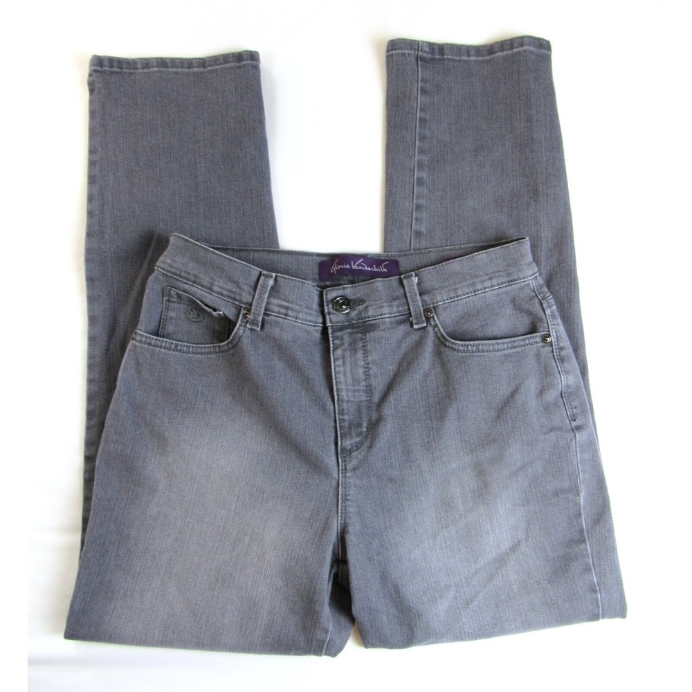 Gloria Vanderbilt Jeans Gray Amanda Straight Women's Size 8 Short - Picture 2 of 8